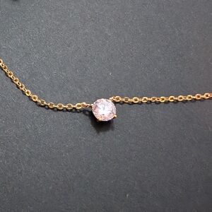 Nordstrom 14k Gold Cubic Zirconia Pendant Necklace